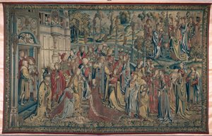 Bathsheba Ordered to the Palace, Tapestry of David and Bathsheba, c.1510-15 by Flemish School
