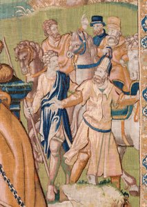Flemish tapestry. Alexander is offered a crown. Atelier of Oudenaarde. 17th century