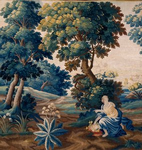 Flemish tapestry. End 17th century. Property of the church Sint-Walburgakerk Oudenaarde by Flemish School