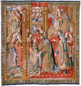 Marriage of David and Bathsheba (Flemish Tapestry) by Flemish School