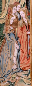 Flemish Tapestry. Series The History of David and Bathsheba. Marriage of David and Bathsheba. Second Panel of the Series. Model Anonymous. Manufacture Unknown, Brussels. 1505. Fabric Gold, Silk and Wool. by Flemish School