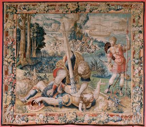 Hercules Battling the Minotaur (detail) by Flemish School