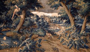 Flemish tapestry. Verdure. End 17th-begin 18th century. Property of the church Sint-Walburgakerk Oudenaarde (detail)
