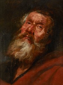 Head Sketch of an Apostle by Flemish School