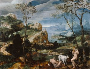 Landscape with Mercury and Argus by Flemish School
