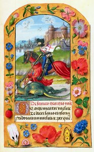 St. George and the Dragon, from a Book of Hours, Probably Bruges by Flemish School