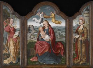 Madonna and Child, St. Barbara and St. Catherine, c.1520