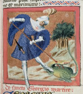 St George and the Dragon, from The Golden Legend by Jacobus de Voragine by Flemish School