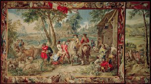 Pillage, from The Military Science series, Workshop of Judocus de Vos by Flemish School
