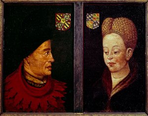 Portrait of John Without Fear, Duke of Burgundy and Marguerite de Baviere, Duchess of Burgundy