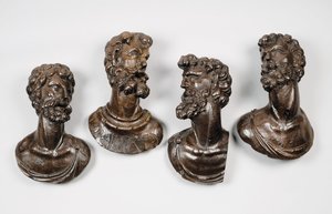 Set of Four Busts of Men, Possibly Prophets, Probably Antwerp, Mid 16th Century by Flemish School
