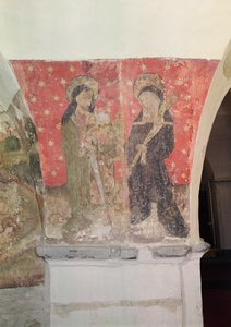 St. Simon and St. Claire, mural from the crypt