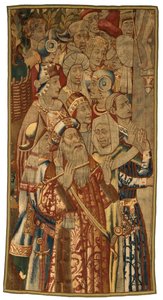 Tapestry, A Jewish Gathering, Made in Flanders, Belgium, Possibly Mid 15th Century