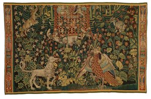 Tapestry, Park au Cerfs fragment by Flemish School