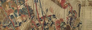 Tapestry Showing the Conquests of King Alfonso V of Portugal, Tournai (detail) by Flemish School