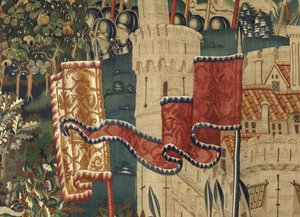 Tapestry showing the Conquests of King Alfonso V of Portugal, Tournai (detail)