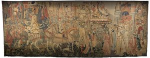 Tapestry Showing the Conquests of King Alfonso V of Portugal (Detail) by Flemish School