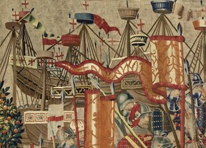 Tapestry Showing the Conquests of King Alfonso V of Portugal (Detail) by Flemish School