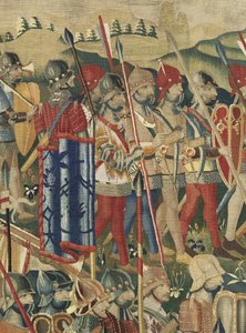 Tapestry Showing the Conquests of King Alfonso V of Portugal (Conquistas de Alfonso V de Portugal), Tournai (Detail) by Flemish School