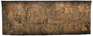 Tapestry Showing the Conquests of King Alfonso V of Portugal (detail) by Flemish School