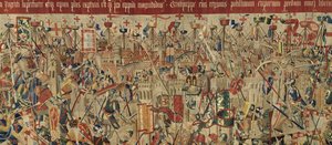 Tapestry showing the Conquests of King Alfonso V of Portugal, Tournai (detail) by Flemish School