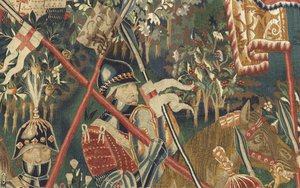 Tapestry showing the Conquests of King Alfonso V of Portugal, Tournai (detail)