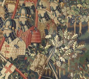 Tapestry showing the Conquests of King Alfonso V of Portugal, Tournai (detail)
