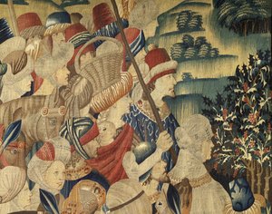Tapestry Showing the Conquests of King Alfonso V of Portugal, Tournai (detail)