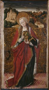 Triptych, St. Mary Magdalene, right panel by Flemish School