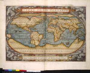 World map, Theatrum Orbis Terrarum, by Abraham Ortelius by Flemish School
