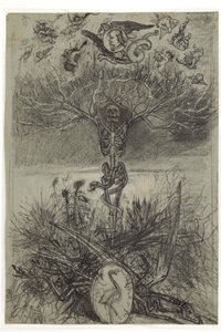 Definitive Drawing for the Frontispiece Les Epaves by Charles Baudelaire