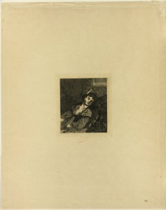 Woman with a Scottish Hat by Félicien Rops