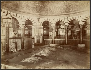 Interior, Dome of the Rock, Jerusalem by Félix Bonfils