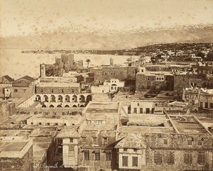 Panoramic view of Beirut, Lebanon by Félix Bonfils