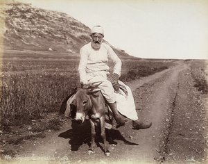 Portrait of a Peasant from Around Haifa by Félix Bonfils
