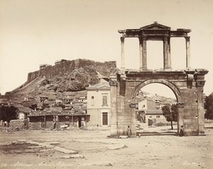 The Arch of Hadrian on the Acropolis of Athens by Félix Bonfils