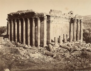 The Temple of Bacchus in the Archeological Zone of Heliopolis or Baalbek by Félix Bonfils