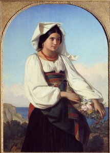 Young Girl Wearing Flowers