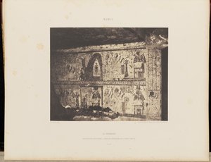 El-Fourdjeh. Hypogean Architecture - Interior Painting of the Left Wall by Félix Teynard