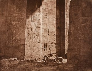 First Pylon - French Inscription Carved on the Eastern Embrasure at Point H, Island of Philae, 1851 by Félix Teynard