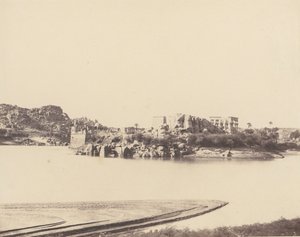 Ile de Fileh Philæ, General View Taken from the Southeast at Point B by Félix Teynard