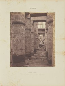 Karnak (Thebes). Palace - Hypostyle Hall - Transversal View from Point K by Félix Teynard