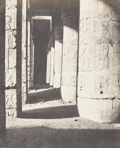 Médinet-Abou Thebes, Later Constructions - Second Court, 1851-52, printed 1853-54 by Félix Teynard