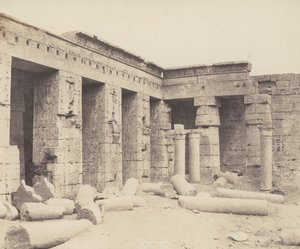 Médinet-Abou Thèbes. Constructions Postérieures - Deuxième Cour, 1851-52, printed 1853-54 by Félix Teynard