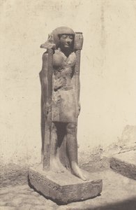 Syout Lycopolis, Statue Belonging to Doctor Cuny, 1851-52, printed 1853-54 by Félix Teynard