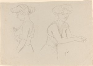 Two Studies of a Woman Dressing by Félix Vallotton
