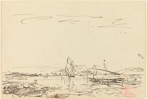 A Cove with a Sailboat