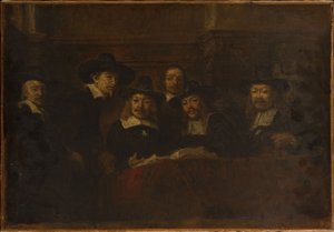The Syndics of the Drapers, Copy after Rembrandt, circa 1853