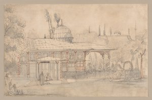 Pavilion Near a Mosque (recto) by Félix Ziem