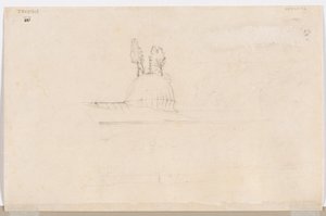 Sketch for Pavilion Near a Mosque (verso)